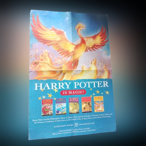 Rare vintage Harry Potter advertising poster two-sided - Picture 1 of 2